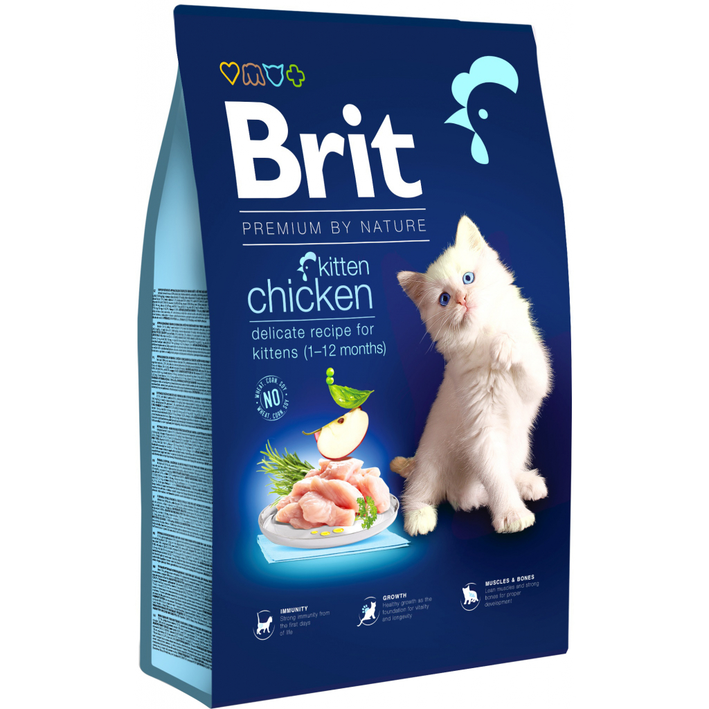 Сухий корм для кішок Brit Premium by Nature Cat Kitten 8 кг (8595602553198)