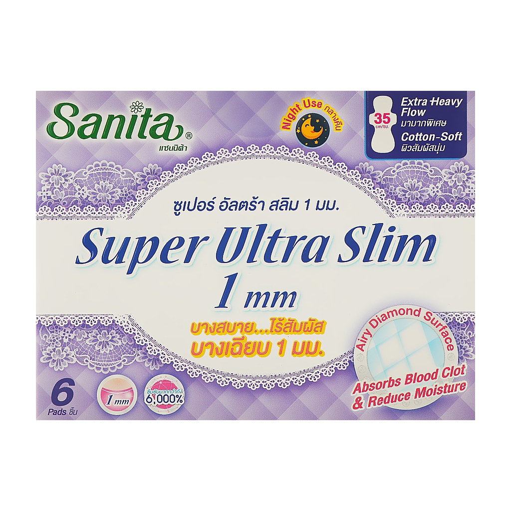 Гигиенические прокладки Sanita Super Ultra Slim 35 см 6 шт. (8850461601535)