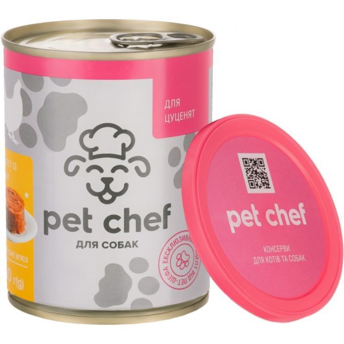 Консервы для собак Pet Chef паштет с курицей для щенков 360 г (4820255190372) изображение 2