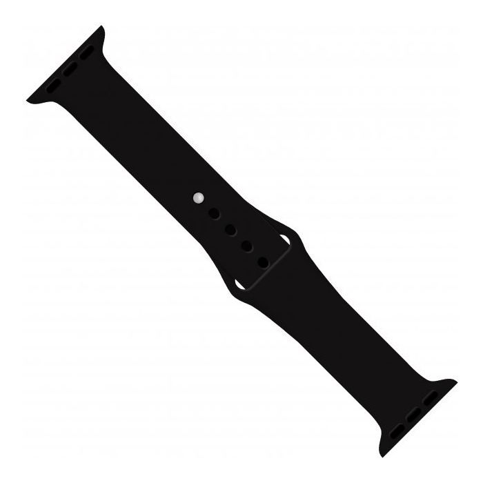 Ремешок для смарт-часов Intaleo Silicone для Apple Watch 42/44 mm black (1283126494383)