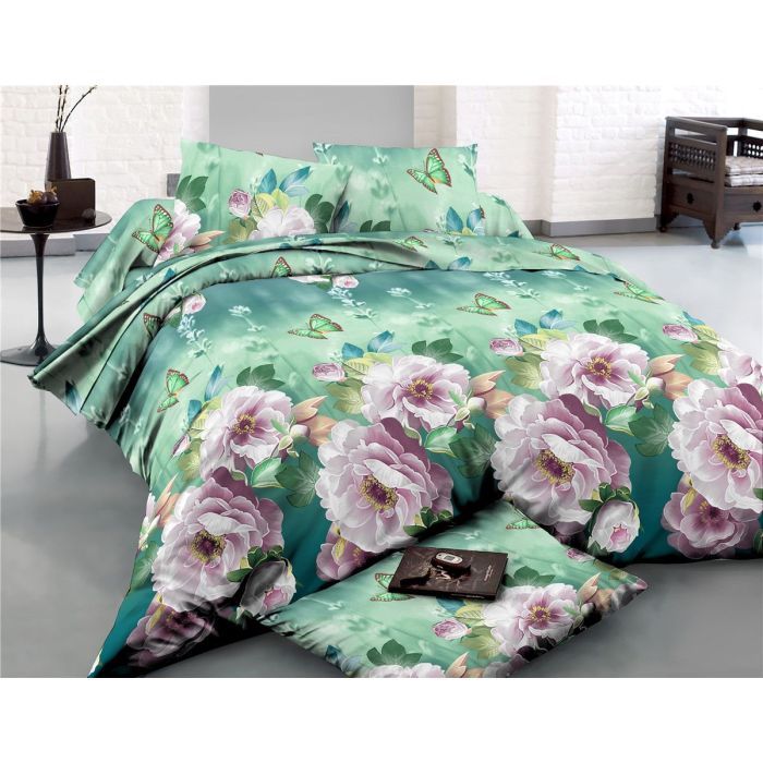 Постельное белье MirSon Сатин 22-1286 Wonderful flowers Евро (2200003595055)