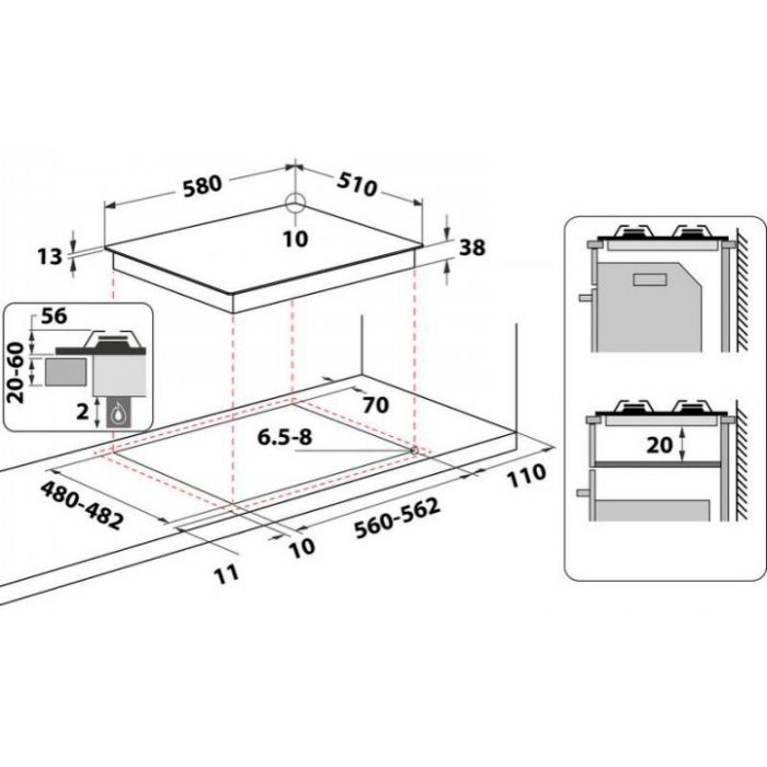 Варочна поверхня Whirlpool TGML661IX зображення 12