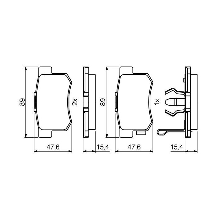 Гальмівні колодки Bosch 0 986 494 233 зображення 4