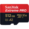 Карта памяти SanDisk 512 GB microSDXC UHS-I U3 Extreme Pro+SD Adapter (SDSQXCD-512G-GN6MA) изображение 2
