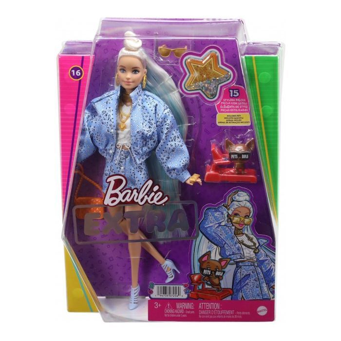 Кукла Barbie "Экстра" блондинка с пучком на распущенных волосах (HHN08)