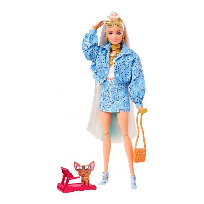 Кукла Barbie "Экстра" блондинка с пучком на распущенных волосах (HHN08) изображение 2