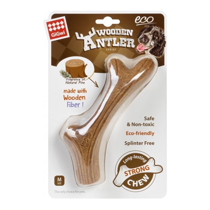 Игрушка для собак GiGwi Wooden Antler Рог жевательный L (2343) изображение 2