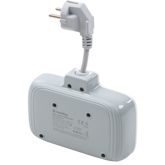 Сетевой фильтр питания ColorWay CW-CHE24PDW 2 розетки/4USB (CW-CHE24PDW) изображение 3