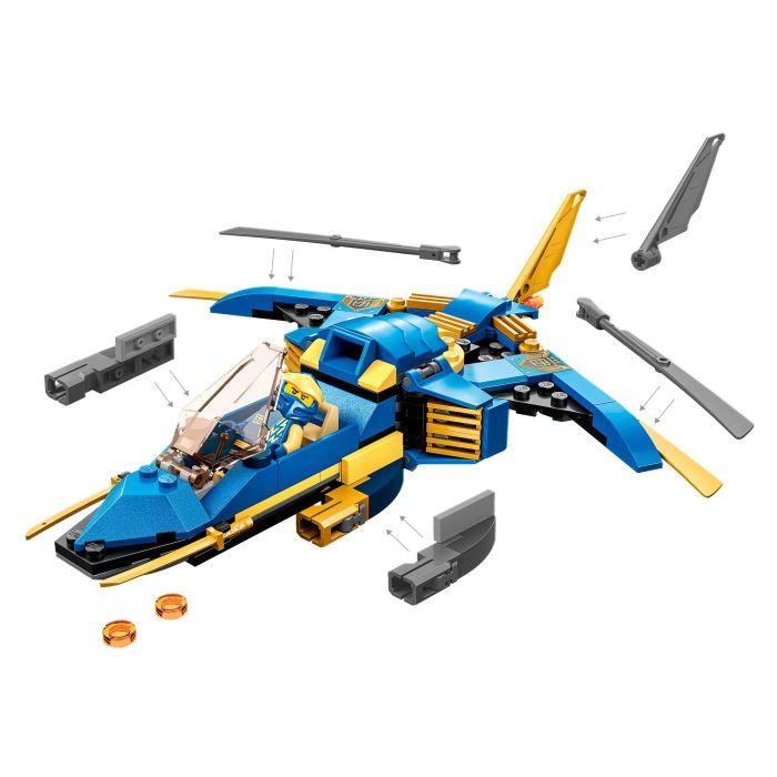 Конструктор LEGO Ninjago Реактивный самолет Джея EVO 146 деталей (71784) изображение 4