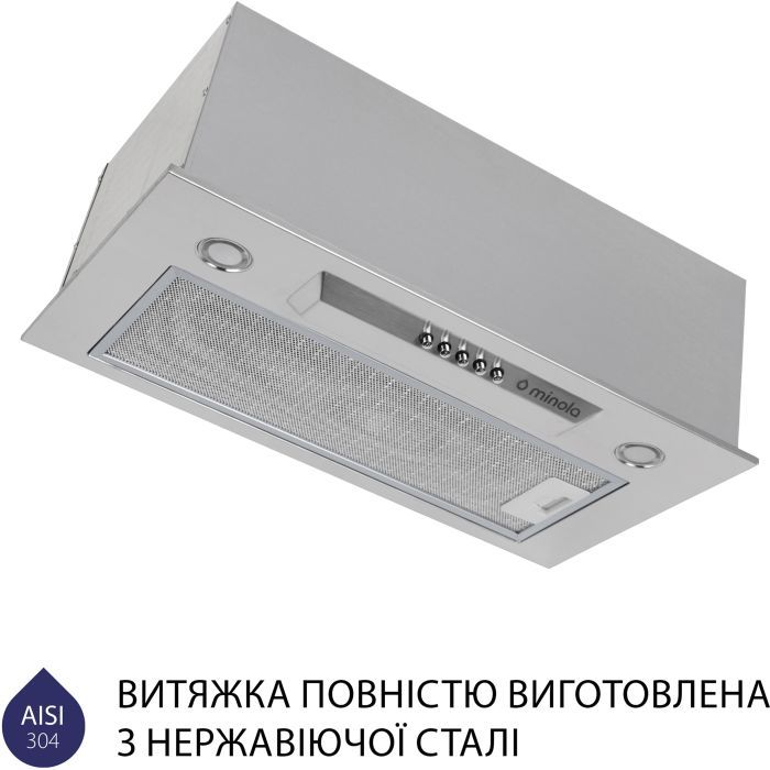 Витяжка кухонна Minola HBI 5324 I 800 LED зображення 4