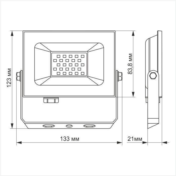 Прожектор Videx LED TITANUM TLF206 20W 6000K (TLF206) изображение 2