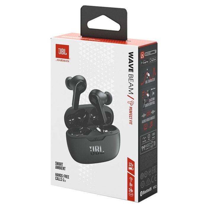 Наушники JBL Wave Beam TWS Black (JBLWBEAMBLK) изображение 9