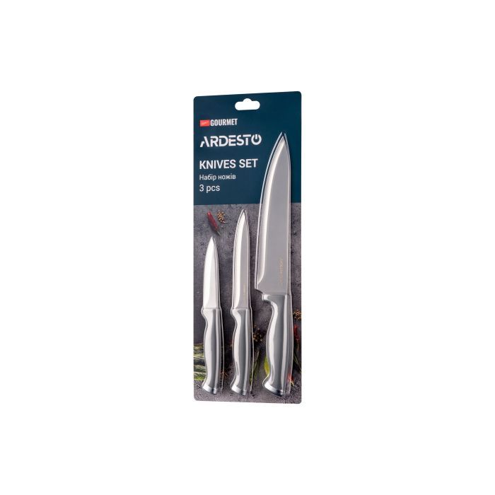 Набор ножей Ardesto Gemini Gourmet 3 шт Grey (AR2103GR) изображение 2