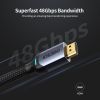 Кабель мультимедийный HDMI to HDMI 2.0m V.2.1 8K 60Hz HDR10 HLG 48Gbps YUV 444 Choetech (XHH01-BK) изображение 4