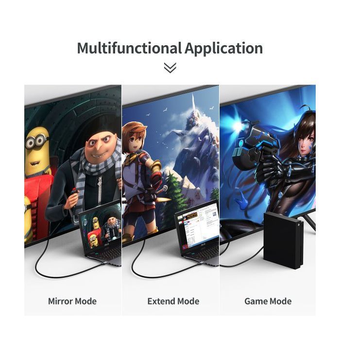 Кабель мультимедийный HDMI to HDMI 2.0m V.2.1 8K 60Hz HDR10 HLG 48Gbps YUV 444 Choetech (XHH01-BK) изображение 6