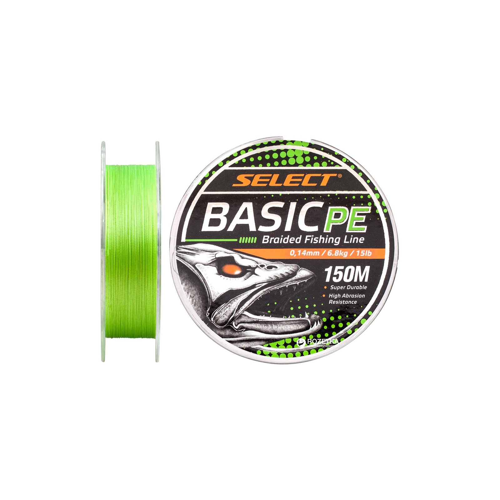 Шнур Select Basic PE 150m Light Green 0.14mm 15lb/6.8kg (1870.18.14)