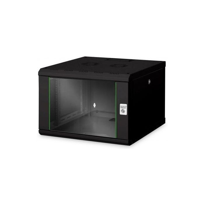 Шкаф настенный Digitus Wall Mounting Unique 19" 7U 600x600, RAL 9005 (DN-1907U-6/6-SW)