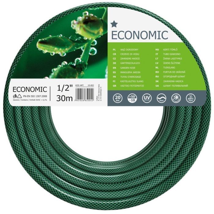 Поливочный шланг Cellfast ECONOMIC, 1/2", 50м, 3 слоя, до 20 Бар, -10…+50°C (10-003)
