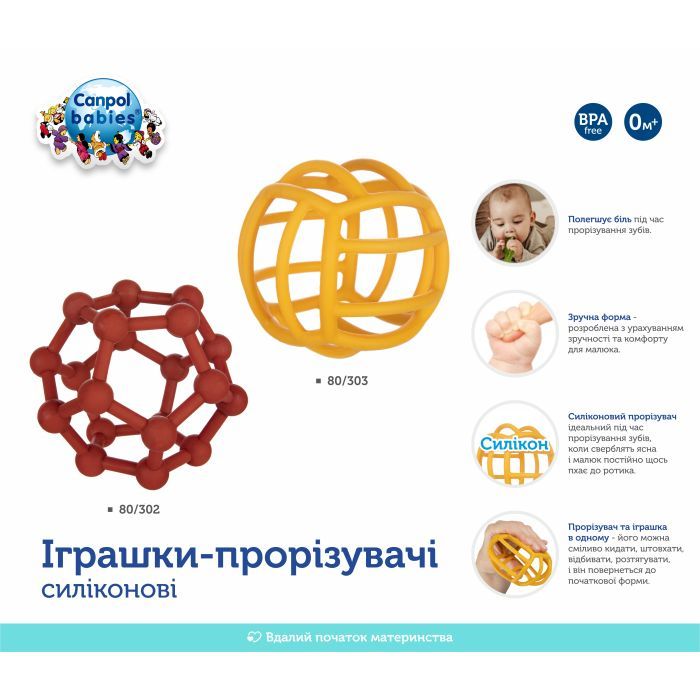 Прорезыватель Canpol babies силиконовая Геометрическая (80/302) изображение 5