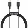 Дата кабель USB-C to Lightning 1.0m 20W Superior Series Black Baseus (CATLYS-A01)