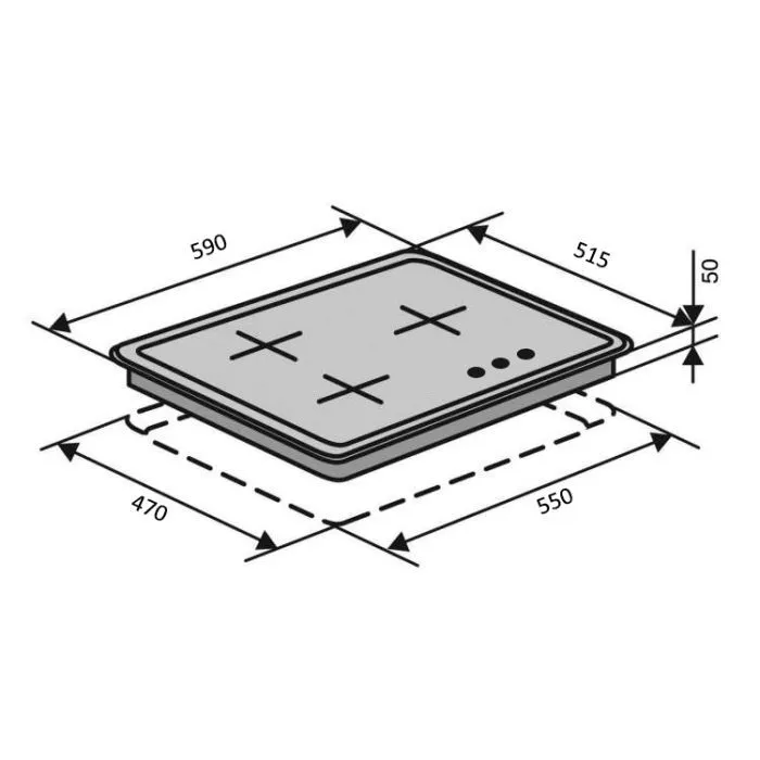Варочная поверхность Ventolux HSF630-T3G CESTB (BK) изображение 7