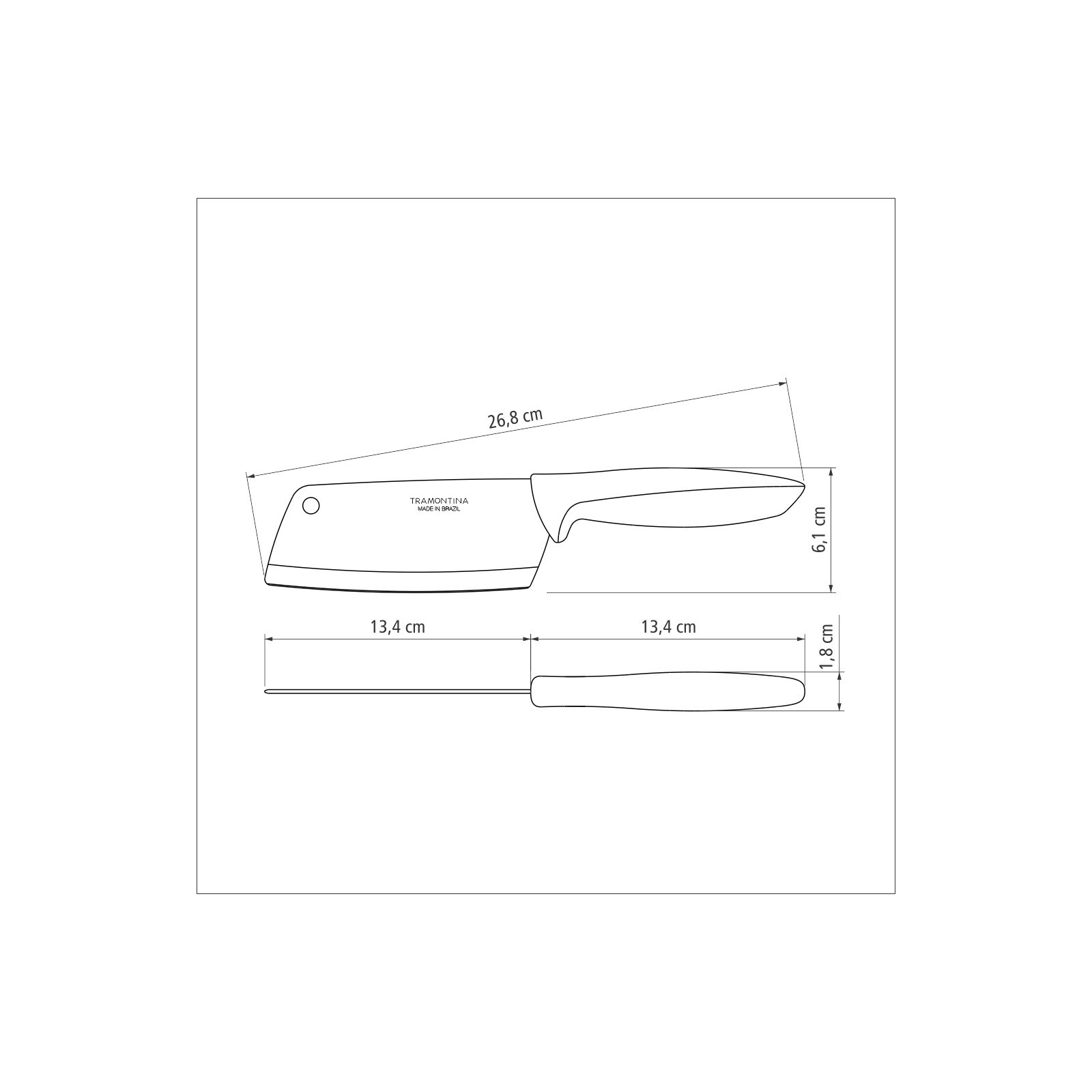 Кухонный нож Tramontina Plenus Light Grey Сікач 127 мм (23430/135) изображение 2
