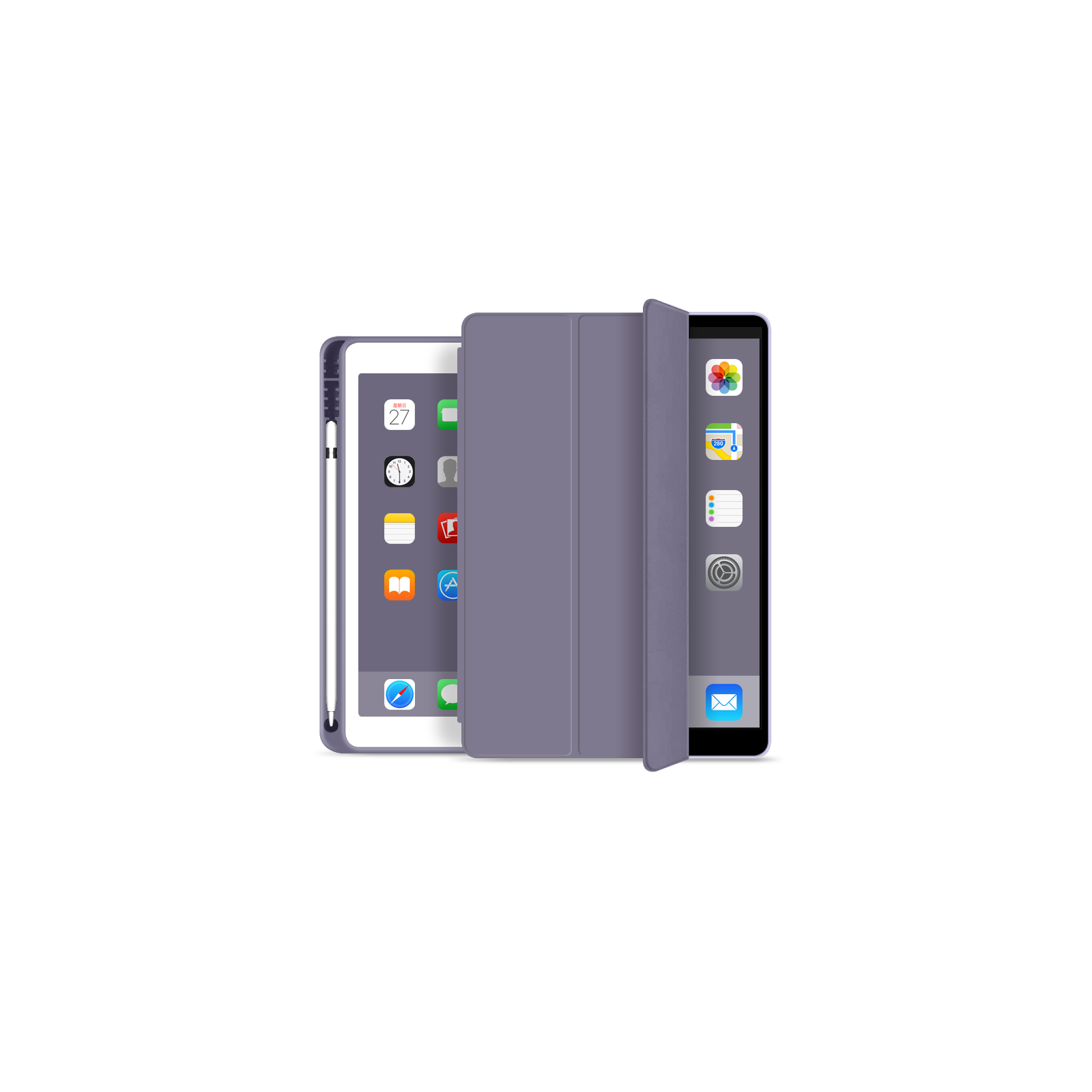Чехол для планшета BeCover Tri Fold Soft TPU mount Apple Pencil Apple iPad mini 5 Purple (708452) изображение 2