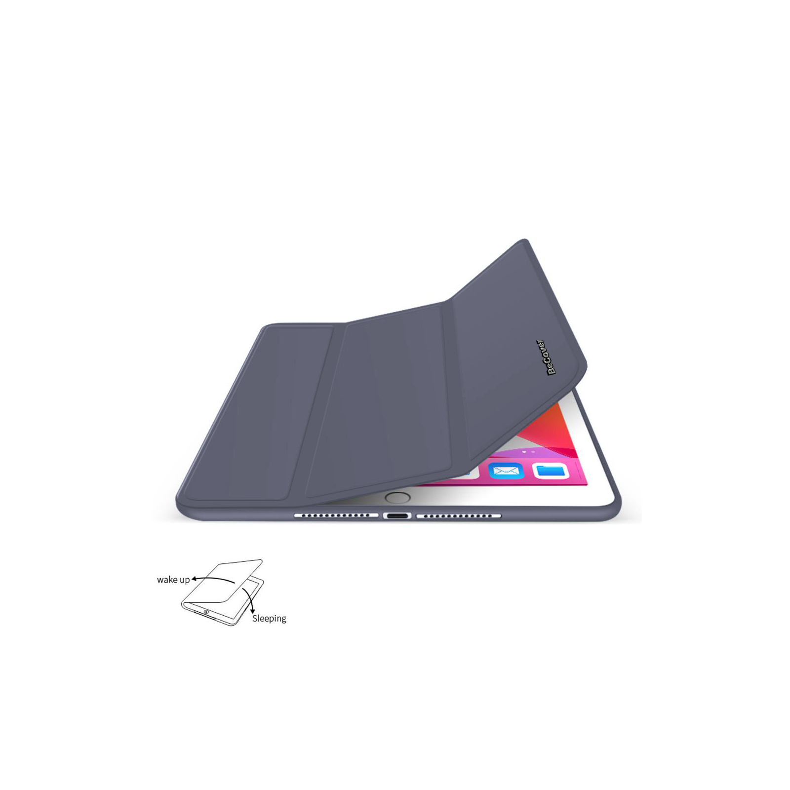 Чехол для планшета BeCover Tri Fold Soft TPU mount Apple Pencil Apple iPad mini 5 Purple (708452) изображение 3