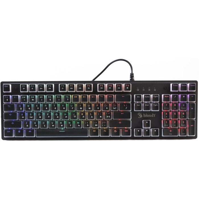 Клавиатура A4Tech Bloody S510R RGB BLMS Switch Red USB Black (Bloody S510R Fire Black)