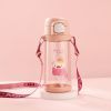 Пляшка для води Casno 690 мл KXN-1219 Рожева Свинка з соломинкою (KXN-1219_Pink) зображення 2