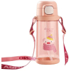Бутылка для воды Casno 690 мл KXN-1219 Рожева Свинка з соломинкою (KXN-1219_Pink)
