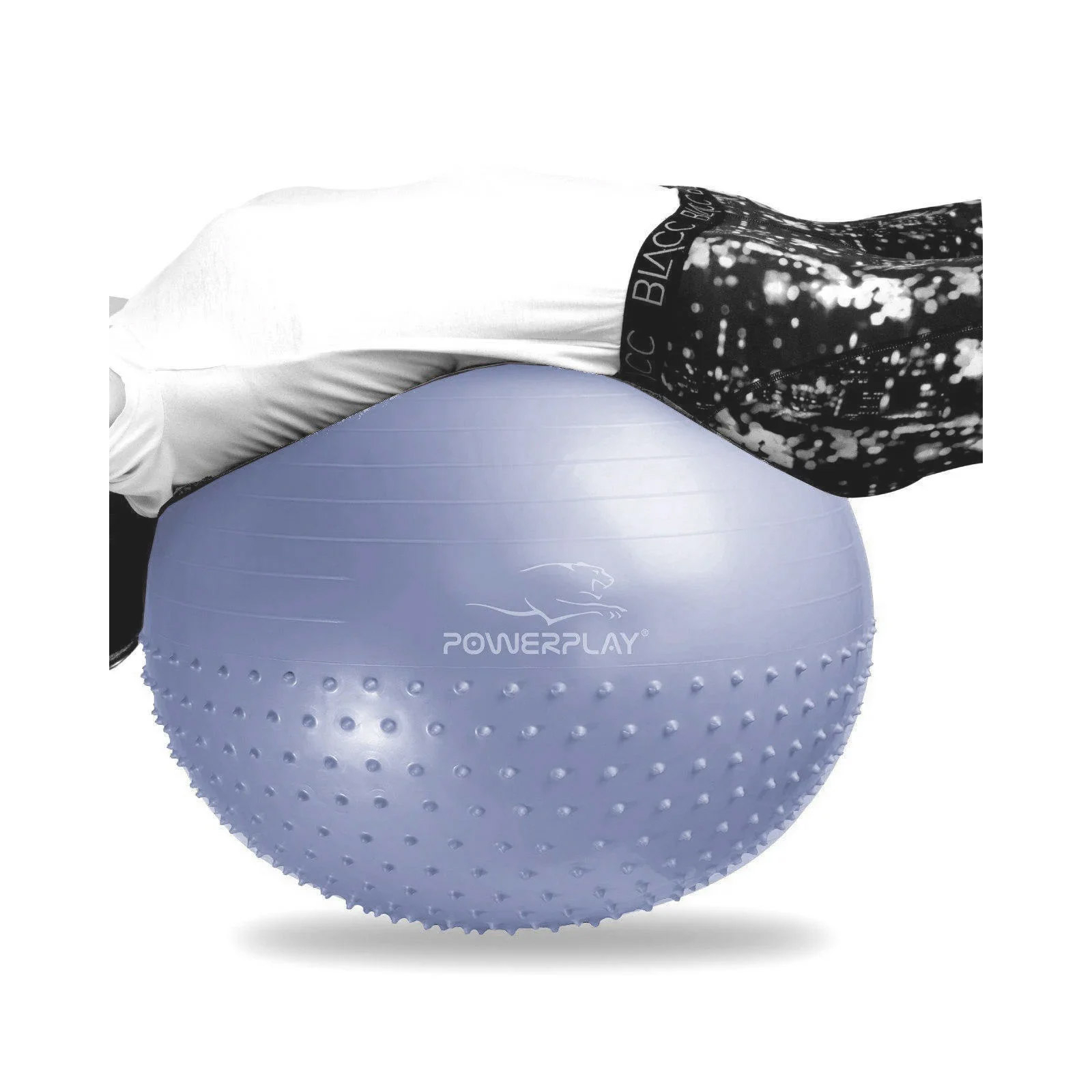 М'яч для фітнесу PowerPlay 4003 75см Блакитний + помпа (PP_4003_75_Sky_Blue) зображення 3