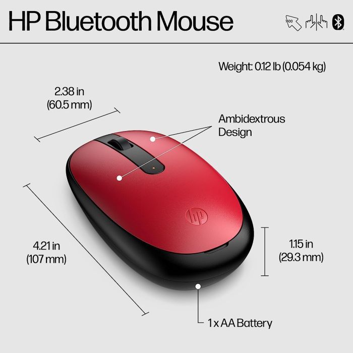 Мышка HP 240 Bluetooth White (793F9AA) изображение 9