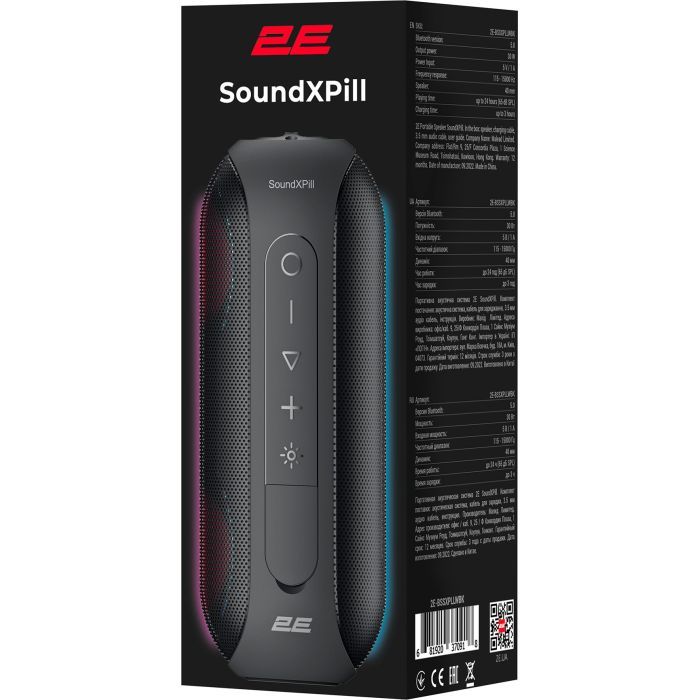 Акустична система 2E SoundXPill Black (2E-BSSXPLLWBK) зображення 9