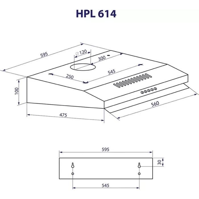 Витяжка кухонна Minola HPL 614 BL зображення 11