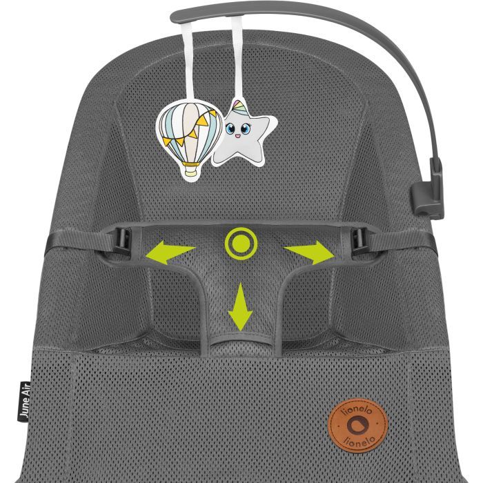 Кресло-качалка Lionelo шезлонг June air grey graphite (LO-JUNE AIR GREY GRAPHITE) изображение 11