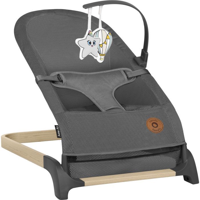 Кресло-качалка Lionelo шезлонг June air grey graphite (LO-JUNE AIR GREY GRAPHITE) изображение 2