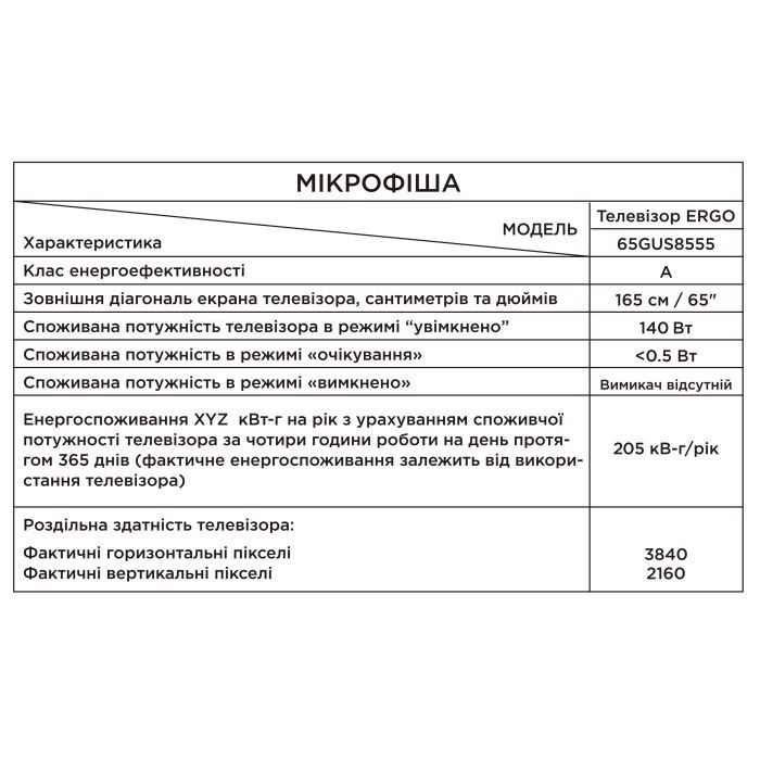 Телевизор Ergo 65GUS8555 изображение 11