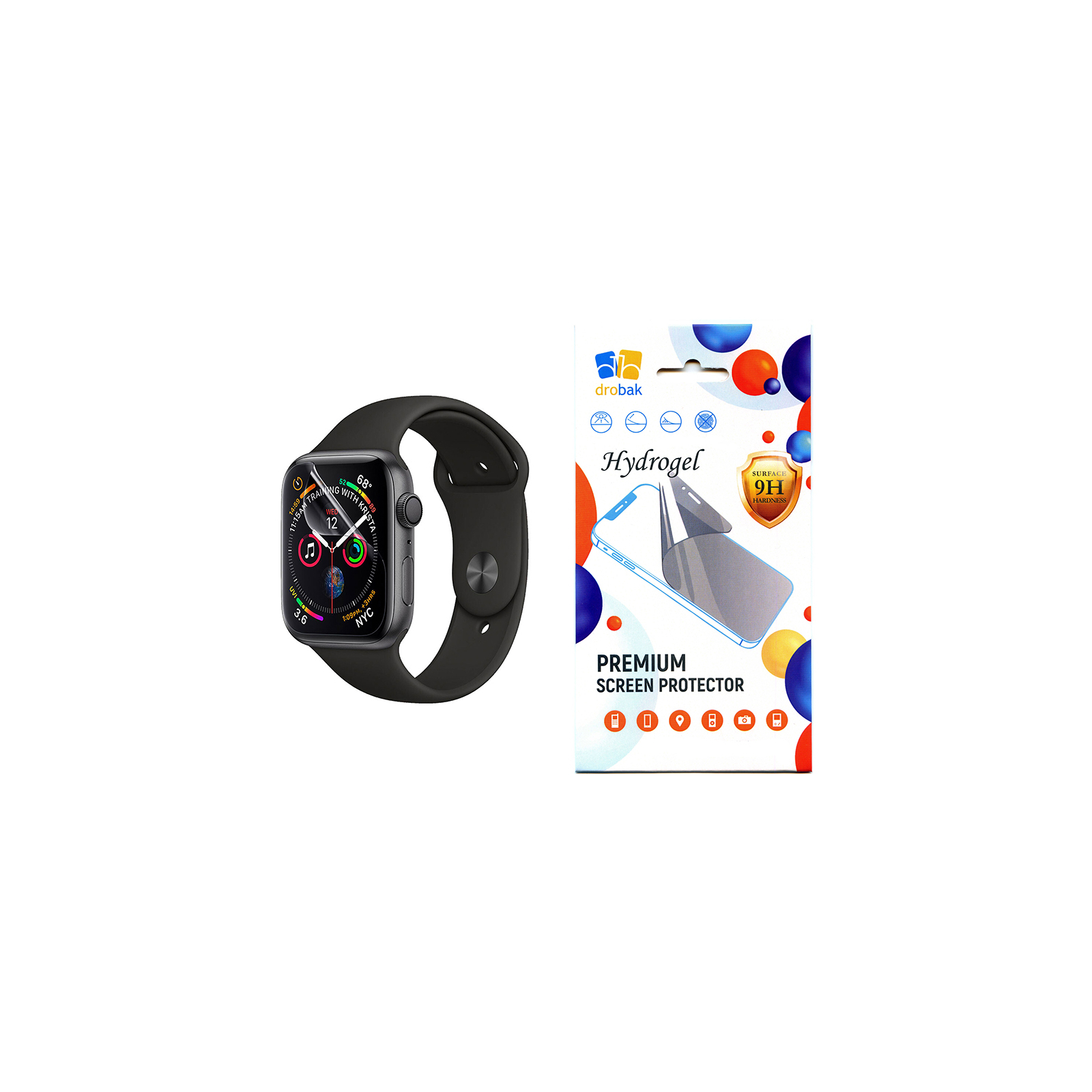 Пленка защитная Drobak Hydrogel Apple Watch Series 9 41mm (2шт) (323214)