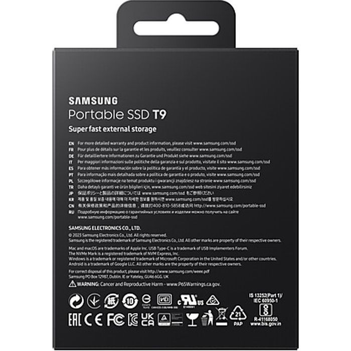Накопитель SSD USB 3.2 2TB T9 Samsung (MU-PG2T0B/EU) изображение 9