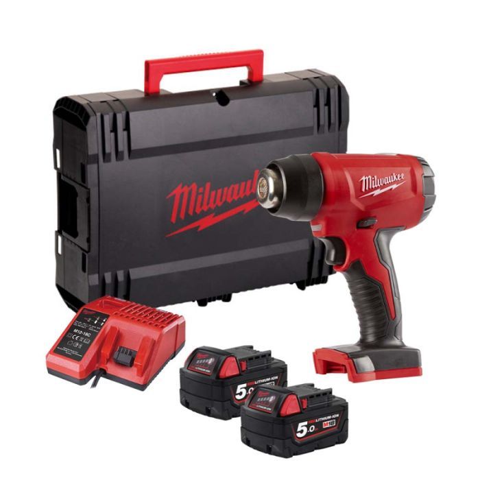 Строительный фен Milwaukee M18 BHG-502C 2x5Ah, кейс (4933459772) изображение 10