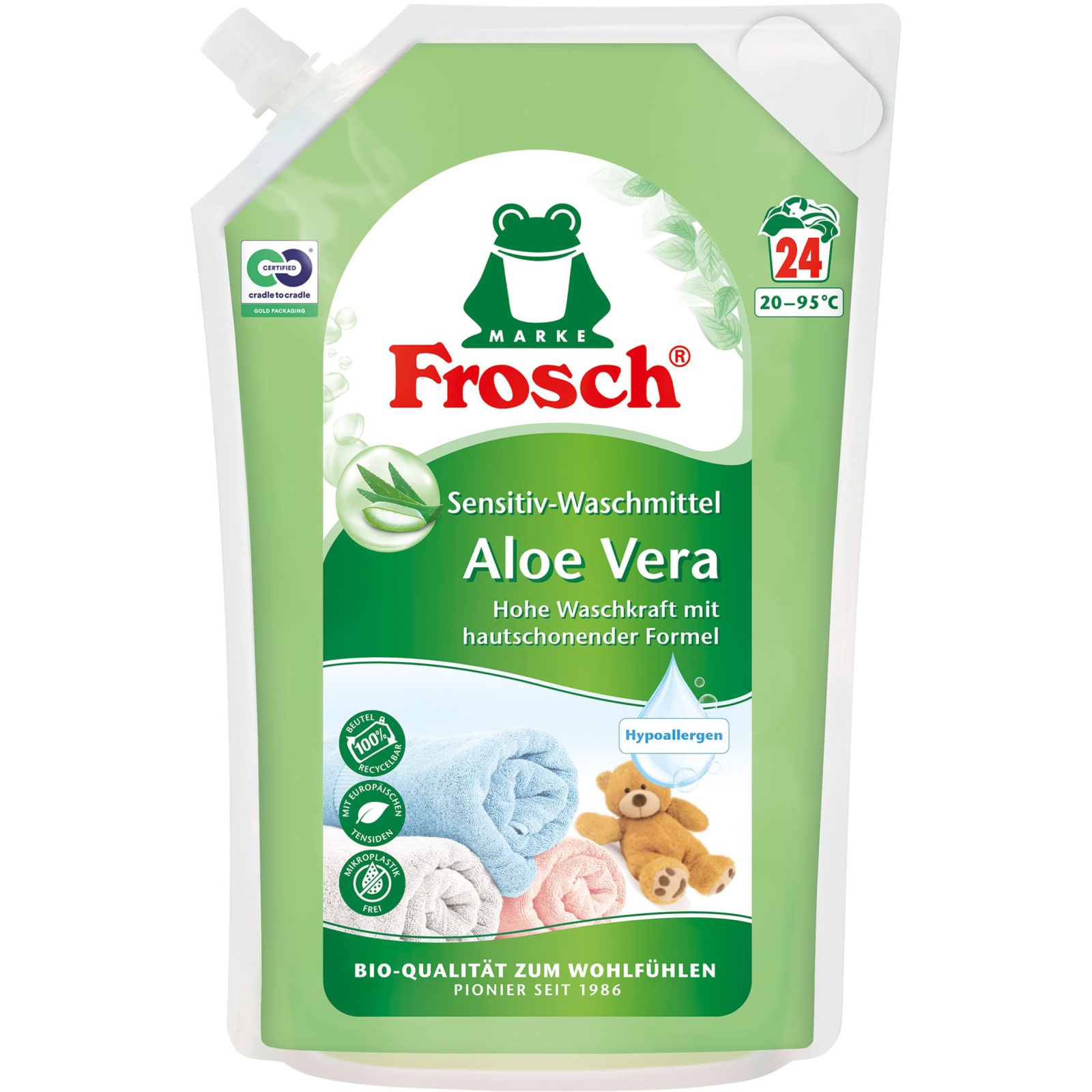 Гель для стирки Frosch Aloe Vera Sensitiv 1.8 л (4001499960239)