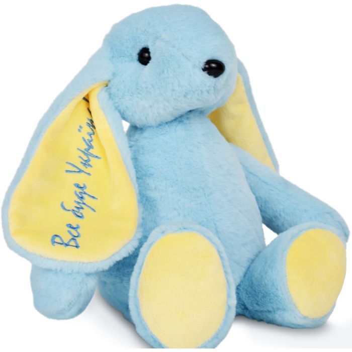 М'яка іграшка WP Merchandise Зайченя Патріот України (FWPBUNNY22DBLUE01) зображення 7