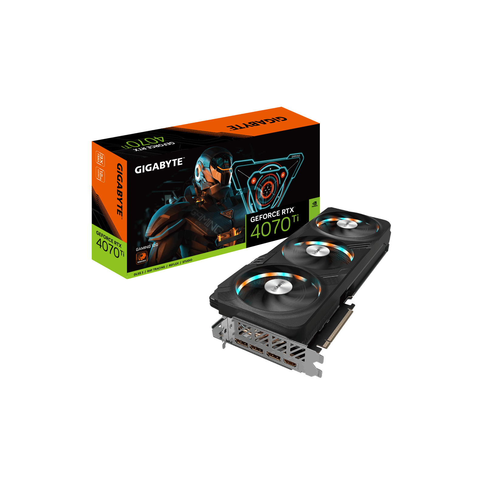 Видеокарта GIGABYTE GeForce RTX4070Ti 12Gb GAMING (GV-N407TGAMING-12GD)