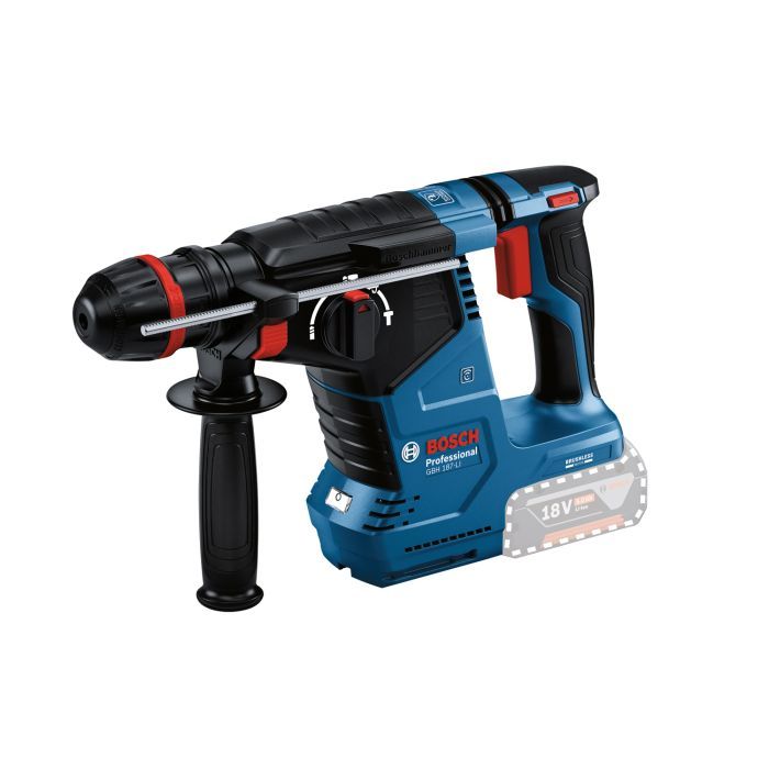 Перфоратор Bosch GBH 187-LI, патрон SDS-plus 24мм, 18В, 2.4Дж, 980об/мин (без АКБ и ЗУ) (0.611.923.120)