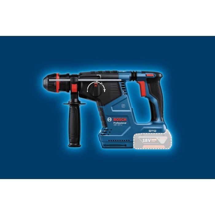 Перфоратор Bosch GBH 187-LI, патрон SDS-plus 24мм, 18В, 2.4Дж, 980об/мин (без АКБ и ЗУ) (0.611.923.120) изображение 8