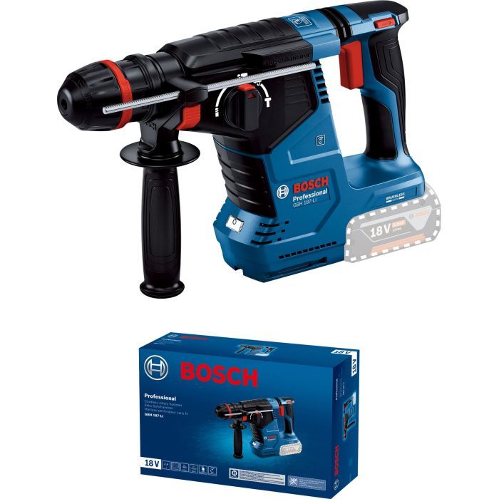 Перфоратор Bosch GBH 187-LI, патрон SDS-plus 24мм, 18В, 2.4Дж, 980об/мин (без АКБ и ЗУ) (0.611.923.120) изображение 9