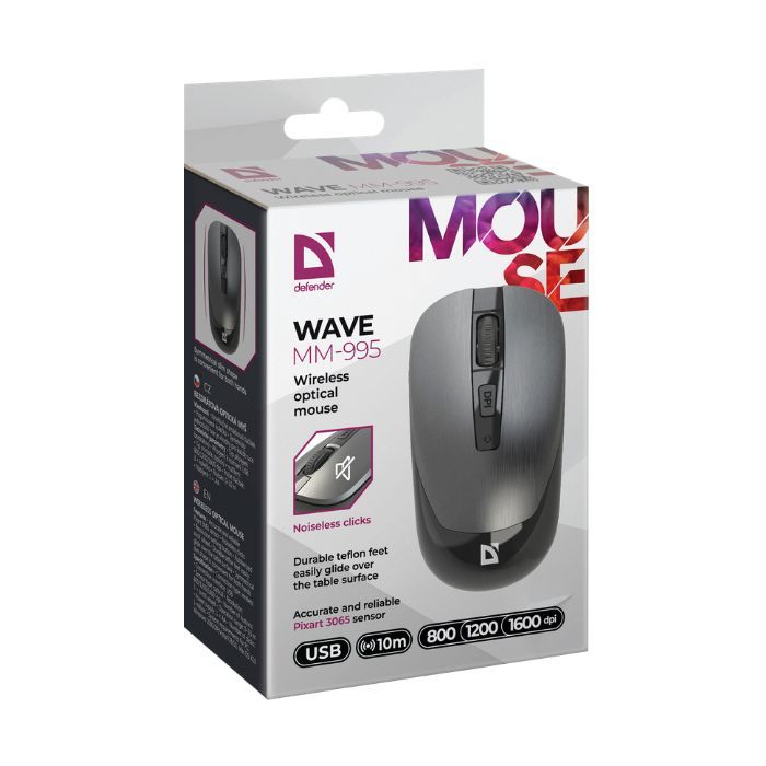 Мышка Defender Wave MM-995 Silent Wireless Black (52995) изображение 5