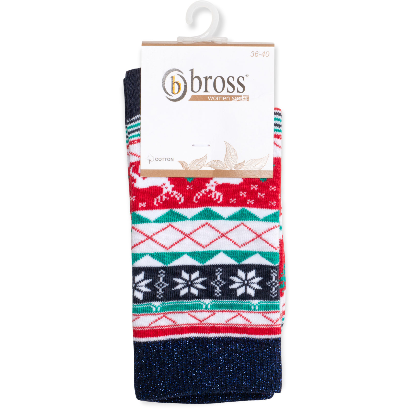 Шкарпетки дитячі Bross новорічні (6390-13-blue) зображення 2