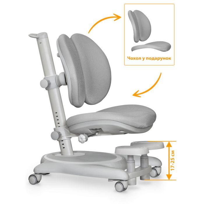 Детское кресло Mealux Ortoback Duo Base Grey (Y-510 G Base) изображение 3